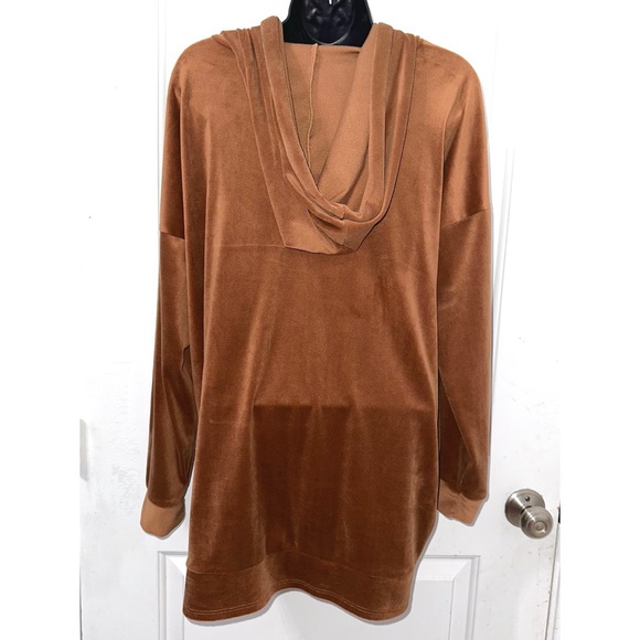 Vision Brand brown velour hoodie - Picture 3 of 5